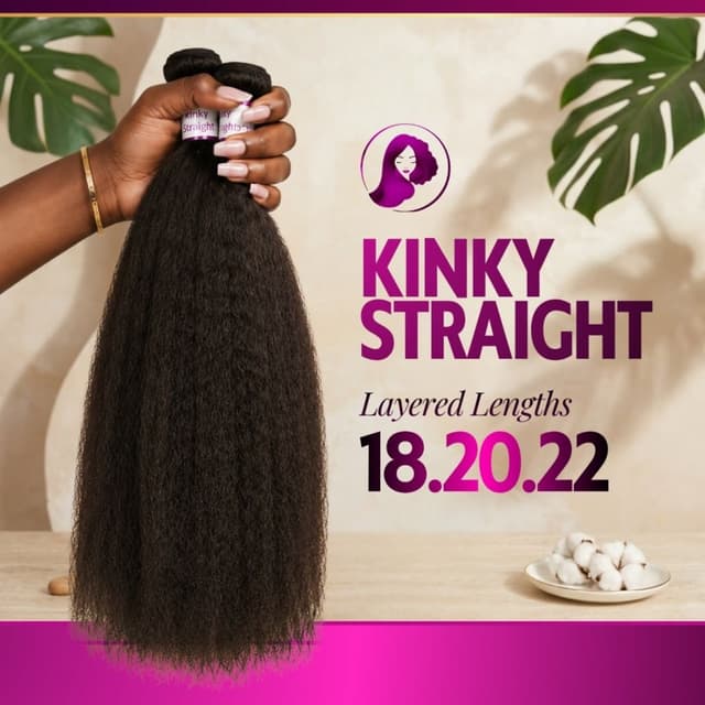 Kinky Straight Layered 18-20-22 at Her Mane Therapy in Lewisville, TX