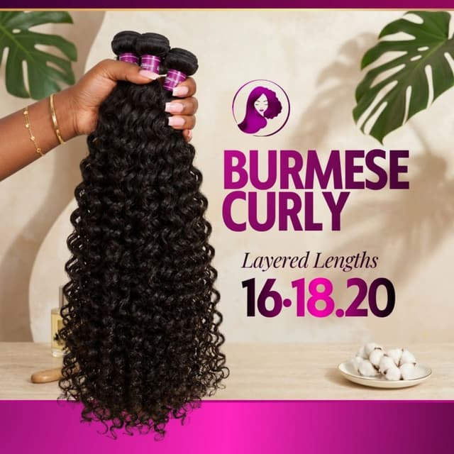 Burmese Curly Layered 16-18-20 at Her Mane Therapy in Lewisville, TX
