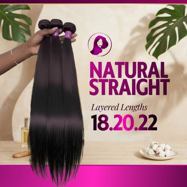 Natural Straight Mix 18-20-22 at Her Mane Therapy in Lewisville, TX