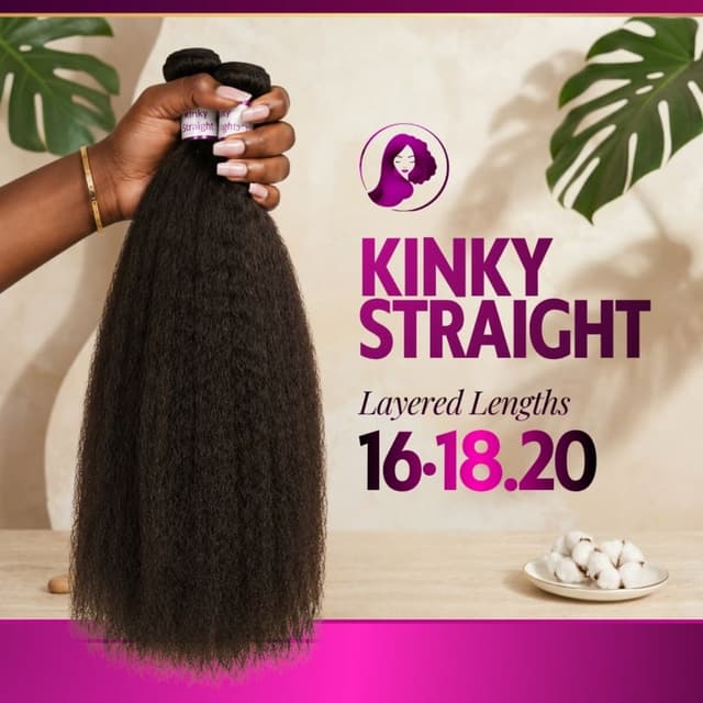 Kinky Straight Layered 16-18-20 at Her Mane Therapy in Lewisville, TX