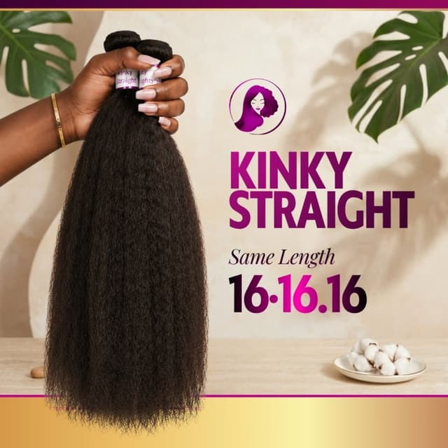 Kinky Straight 16" Bundle Set at Her Mane Therapy in Lewisville, TX